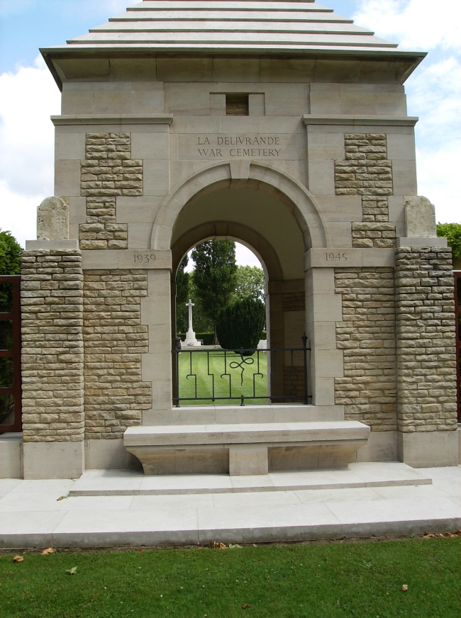 Entrance to Douvres La Delivrande war cemetery France