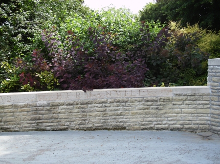 Entrance to Hermanville war Cemetery, Normandy, France.