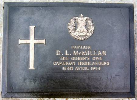D. L. McMillan, 1st battalion Queens Own Cameron Highlanders
