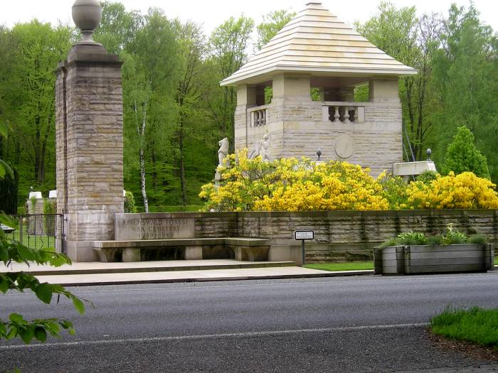 Entrance to Reichswald Forest war cemetery, Germany
