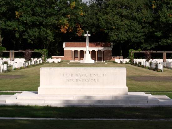 General view of Bergen-op-Zoom war cemetery, Holland
