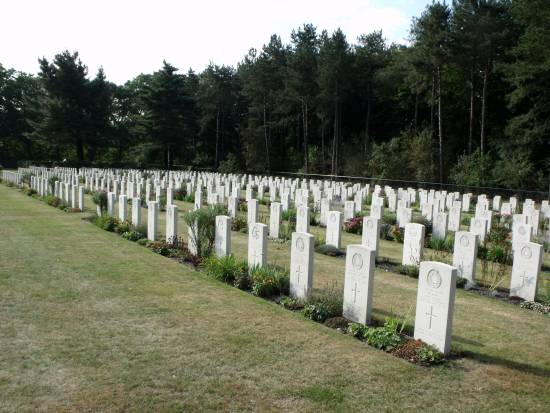 Some of the many Graves at Bergen-op-Zoom war cemetery, Holland
