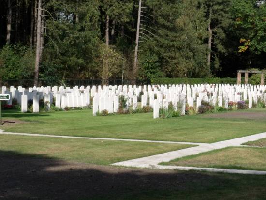 Some of the many graves at Bergen-Op-Zoom war cemetery, Holland