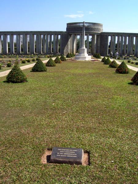 Memorial cross at Taukkyan cemetery