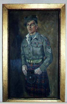Full portrait of 2934077 Sgt George Sands MM
