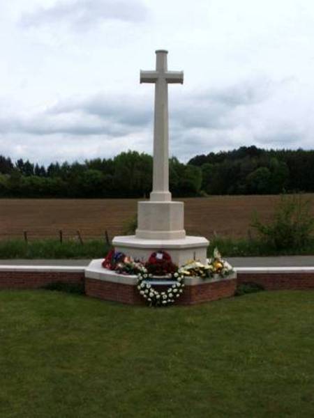 Memorial cross, Hotton war cemetery, Belgium