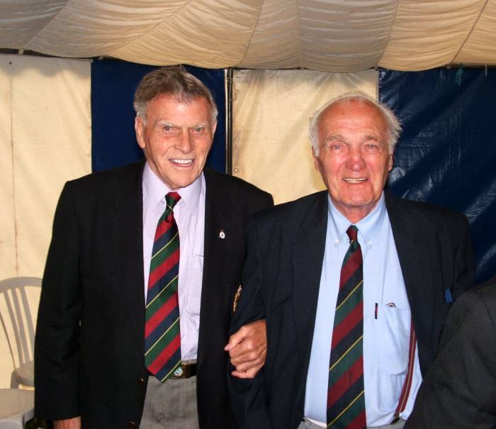 Sid Standish and Jack Galbraith, the dram tent Cameron barracks, Inverness 2006