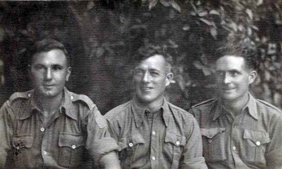 5th Camerons Flash Fleming, Ken Ransome & Ralph Sinclair, Catania, Sicily 1943..