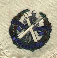 Liverpool Scottish crest on a ladies silk handkerchief
