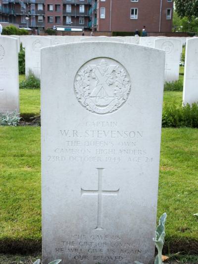 Headstone of Captain W.R. Stevenson