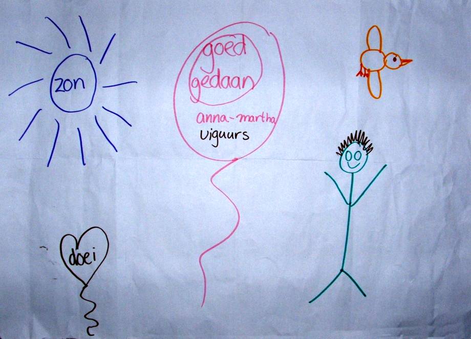 Drawing given to veteran Richard Massey during the 51st Highland Division veterans parade of honour through the streets of Vught