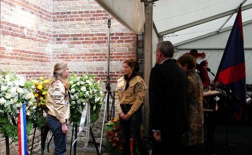 Wreath laying ceremnoy at the Lambertus Tower, Vught Holland